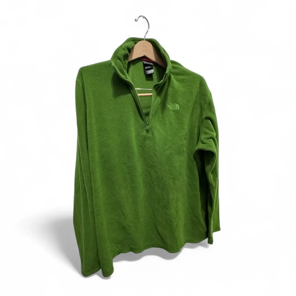 The North Face Men's 1/4 zip Green fleece Sweater size xl